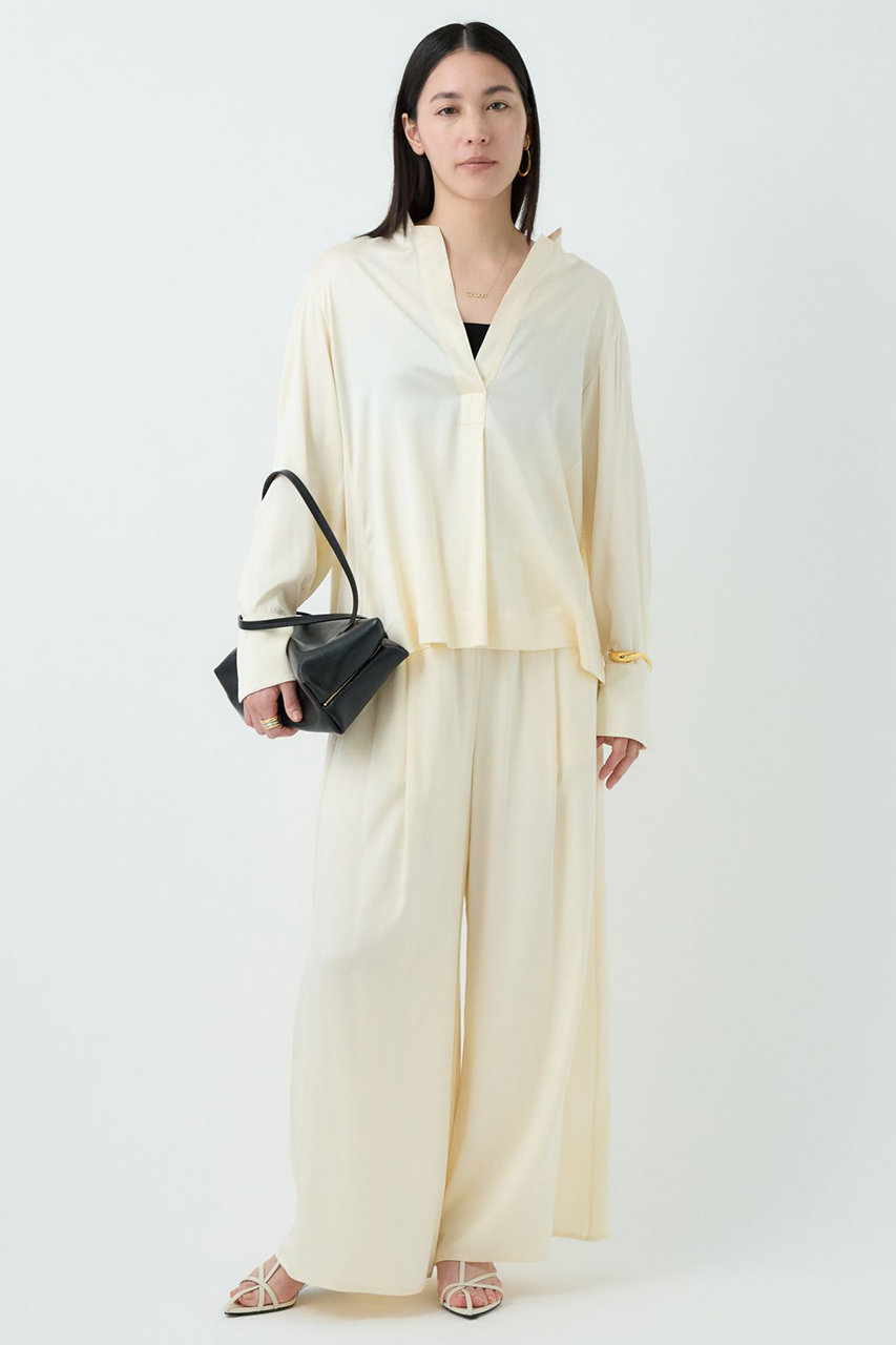 Chaos(カオス)｜モーラスタンドスキッパーブラウス/アイボリー の通販