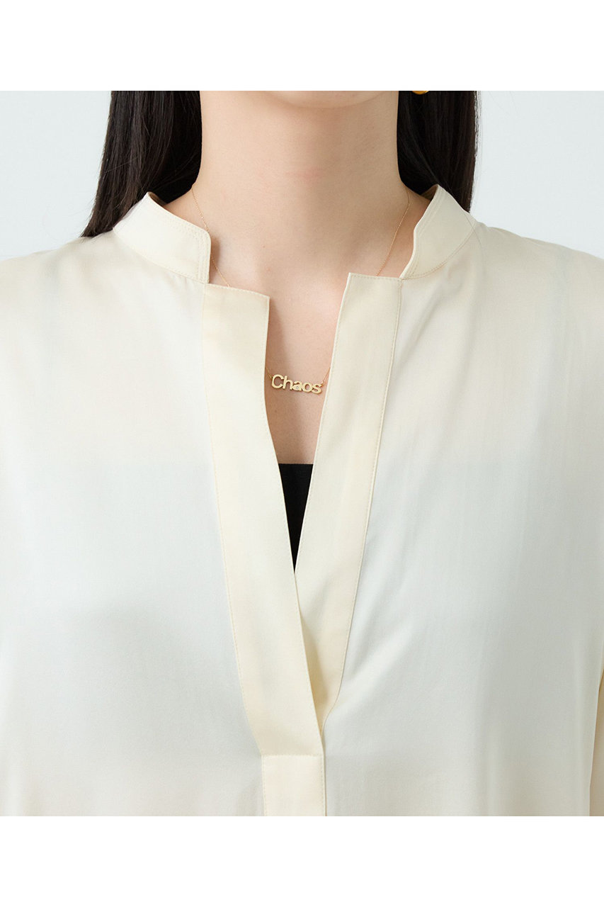 Chaos(カオス)｜モーラスタンドスキッパーブラウス/アイボリー の通販