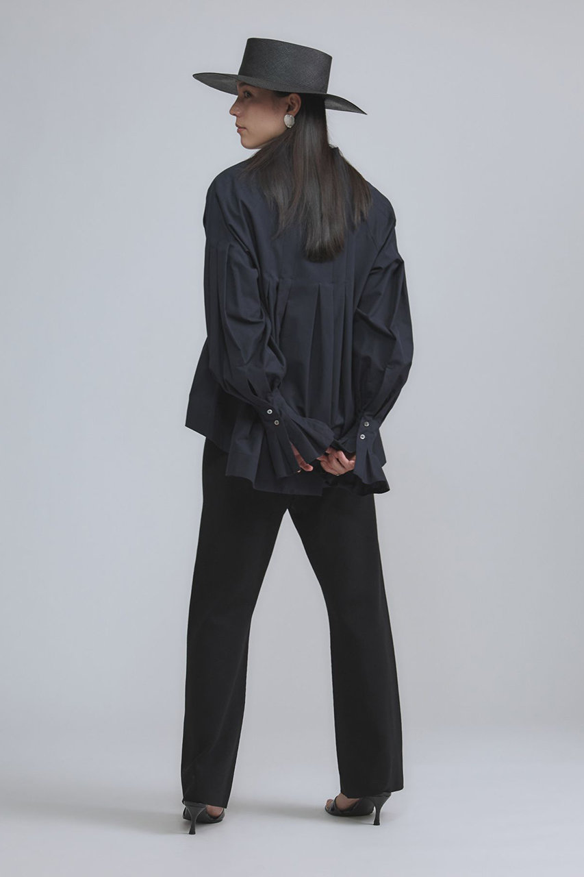 Chaos(カオス)｜シルクコンロアフレアパンツ/ブラック の通販