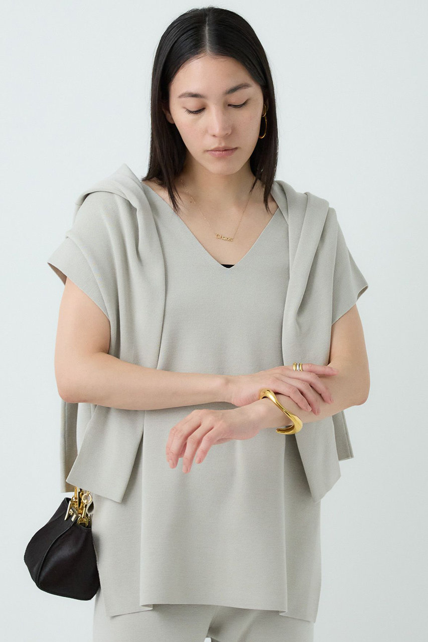 Chaos シルクコンロアベスト (ライトグレー, F) カオス ELLE SHOP