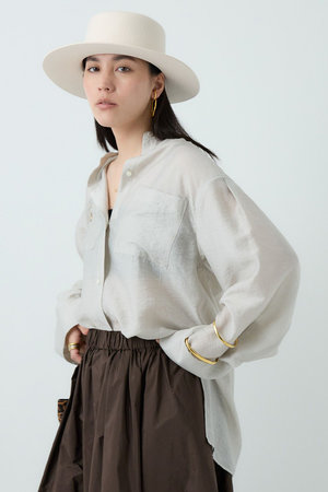 カオス/Chaosのフェインシルクシャツ(110400/110403)