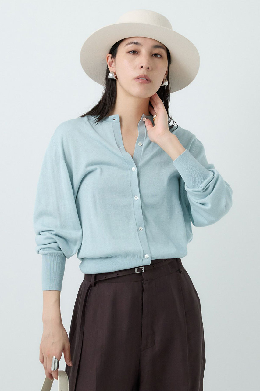 Chaos シルクココニットカーディガン (ベビーブルー, F) カオス ELLE SHOP Chaos シルクココニットカーディガン (ベビーブルー, F) カオス ELLE SHOP