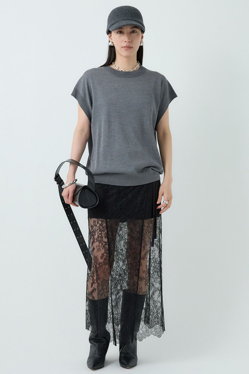 Chaos シルクココニットプルオーバー (ミドルグレー, F) カオス ELLE SHOP Chaos シルクココニットプルオーバー (ミドルグレー, F) カオス ELLE SHOP