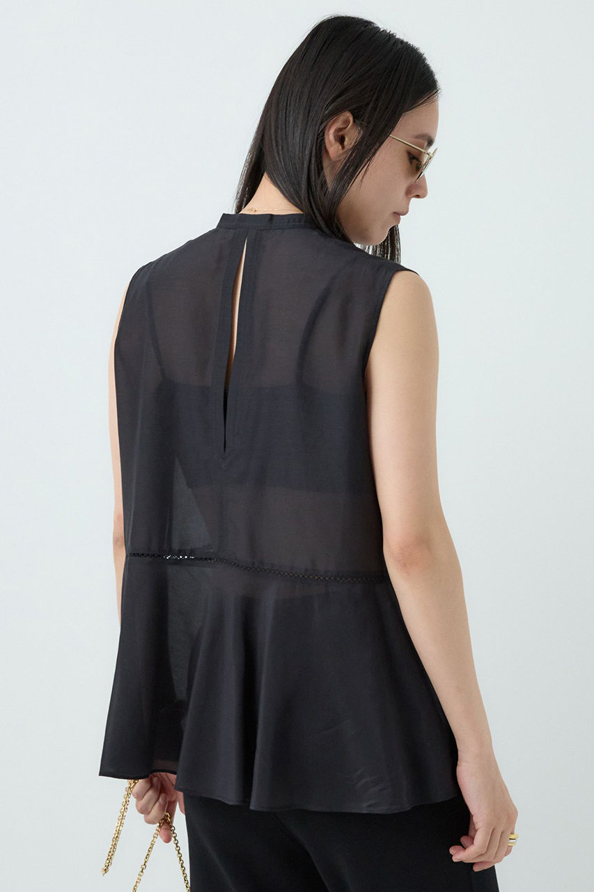 Chaos シルクコットンブロウブラウス (ブラック, F) カオス ELLE SHOP Chaos シルクコットンブロウブラウス (ブラック, F) カオス ELLE SHOP