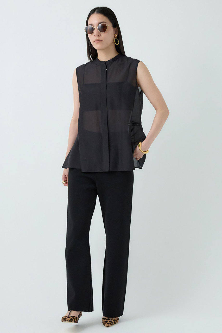 Chaos(カオス)｜シルクコットンブロウブラウス/ブラック の通販