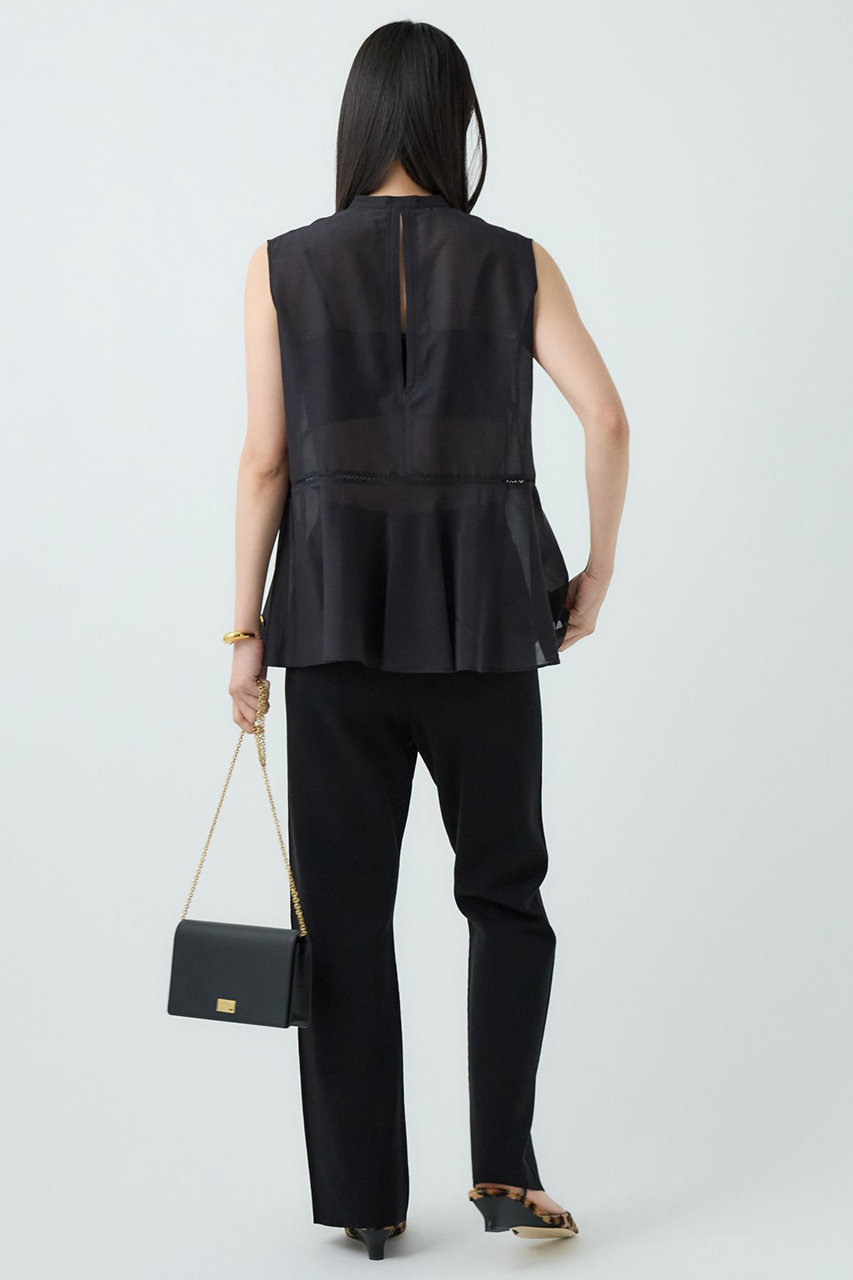 Chaos(カオス)｜シルクコットンブロウブラウス/ブラック の通販