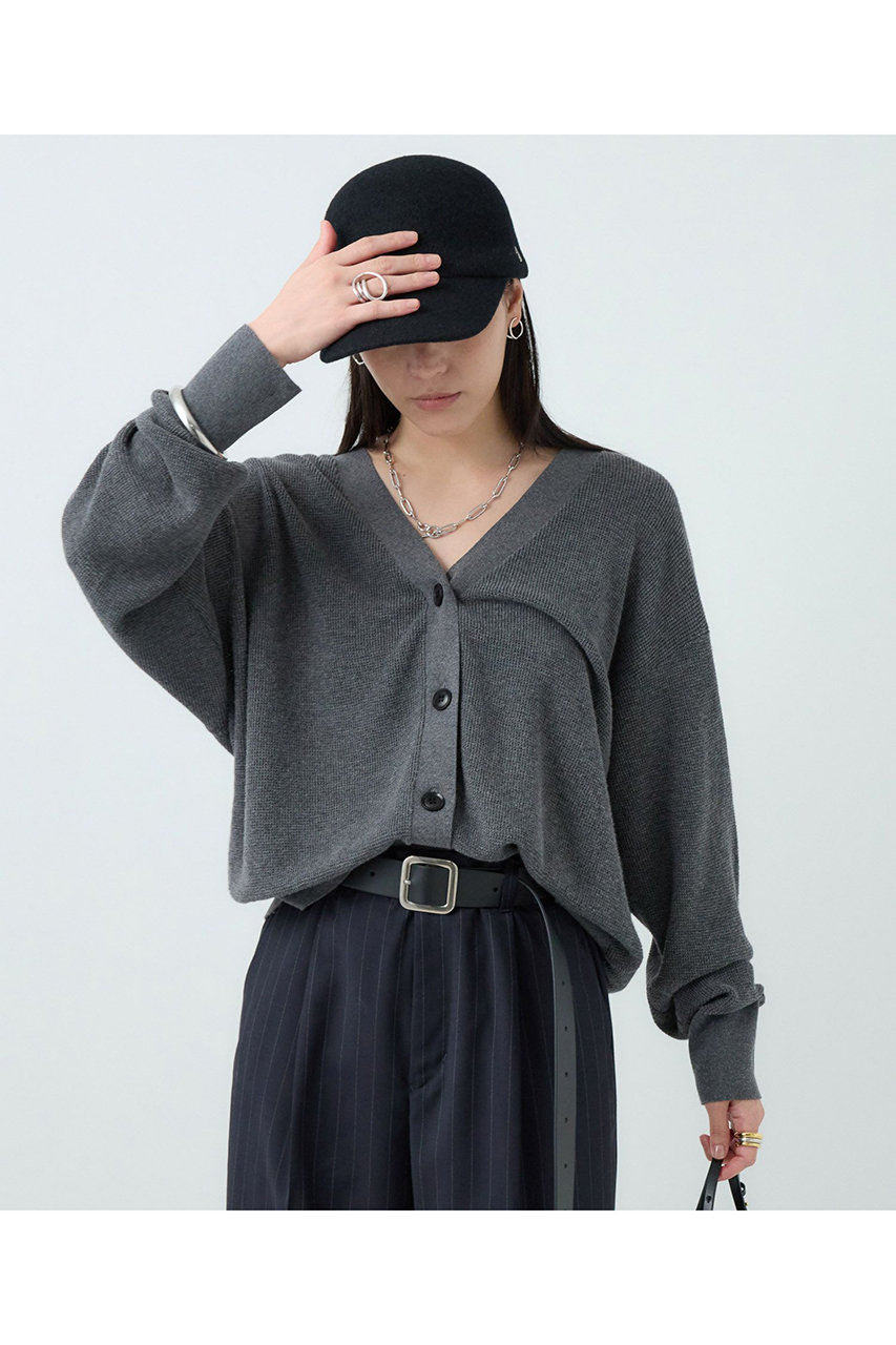 Chaos ハースニットカーディガン (グレー, F) カオス ELLE SHOP Chaos ハースニットカーディガン (グレー, F) カオス ELLE SHOP