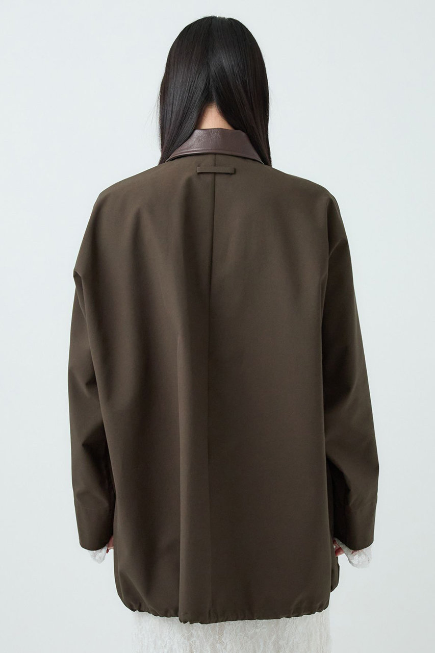 Chaos(カオス)｜【VACHEMENT】ステンカラーコート/ダークブラウン の