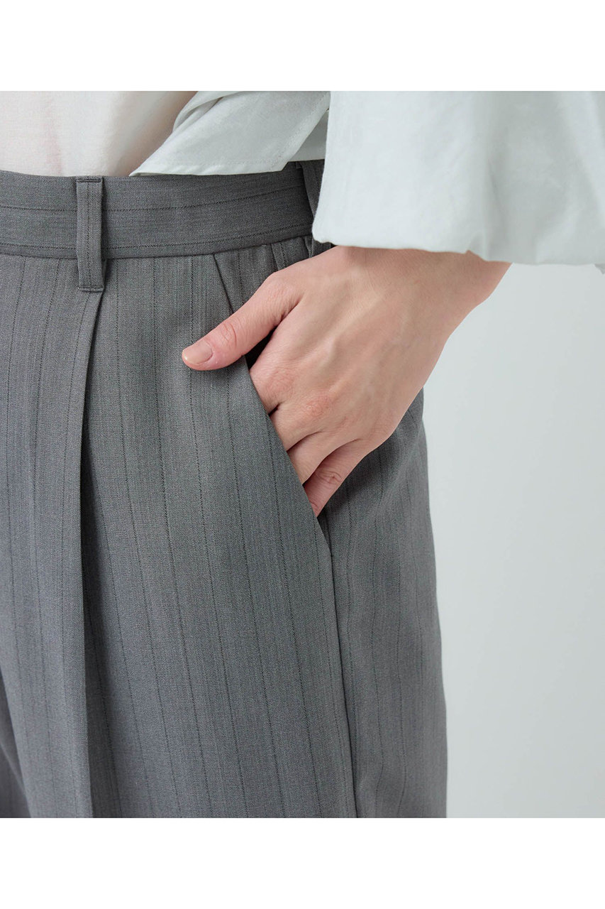 Chaos(カオス)｜パティスストライプパンツ/グレー の通販｜ELLESHOP