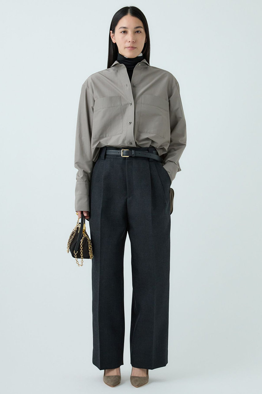 Chaos(カオス)｜ラウノシャツブラウス/モカ の通販｜ELLESHOP・(エル