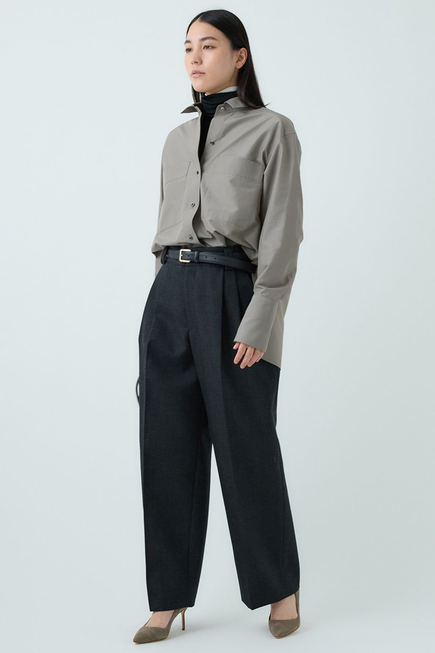 Chaos(カオス)｜ラウノシャツブラウス/モカ の通販｜ELLESHOP・(エル