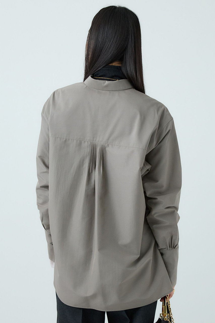 Chaos(カオス)｜ラウノシャツブラウス/モカ の通販｜ELLESHOP・(エル