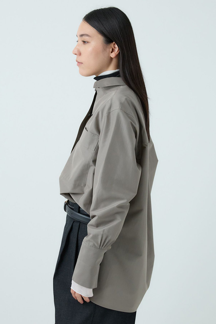 Chaos(カオス)｜ラウノシャツブラウス/モカ の通販｜ELLESHOP・(エル