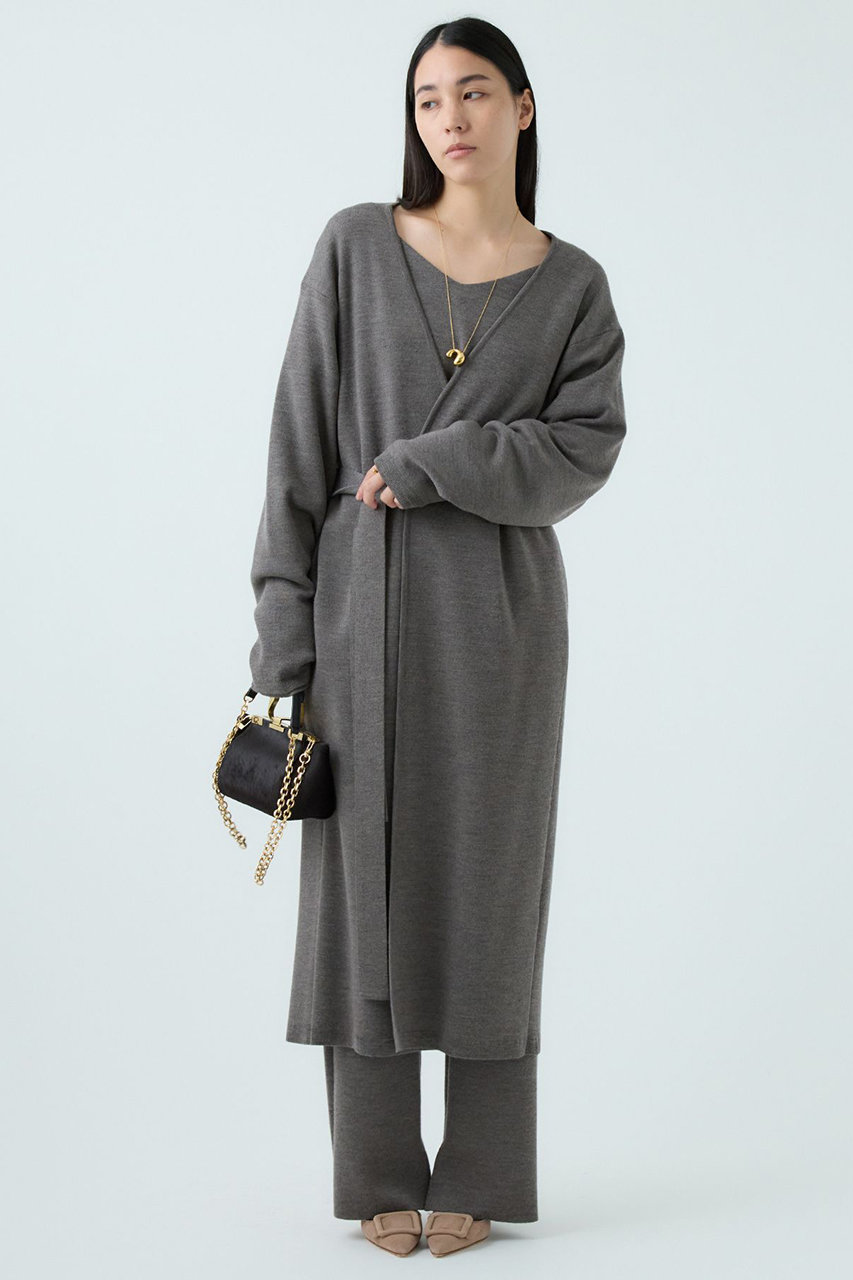 Chaos シエラウールロングニットカーディガン (グレージュ, F) カオス ELLE SHOP