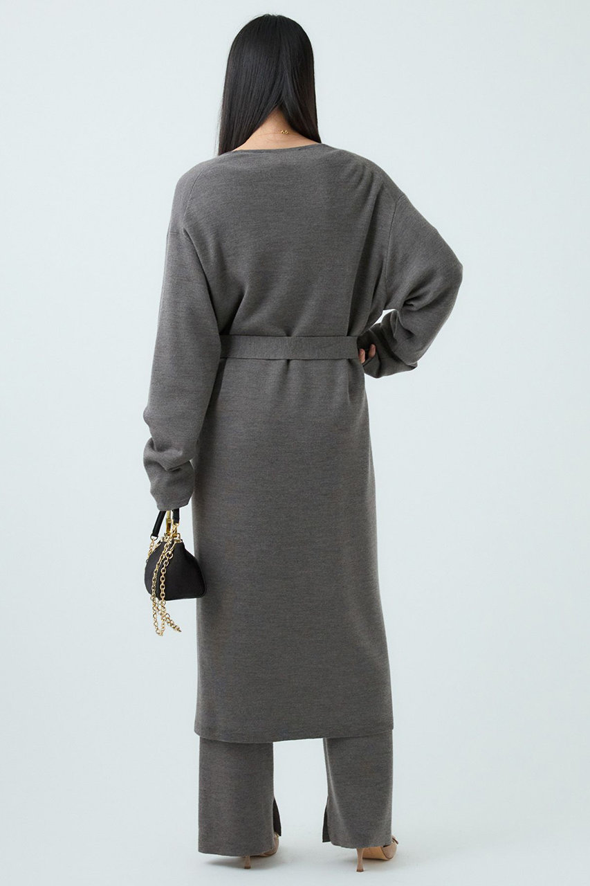 Chaos(カオス)｜シエラウールロングニットカーディガン/グレージュ の