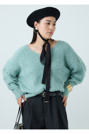 カオス/ChaosのシルファーVネックニット(110300/110301)