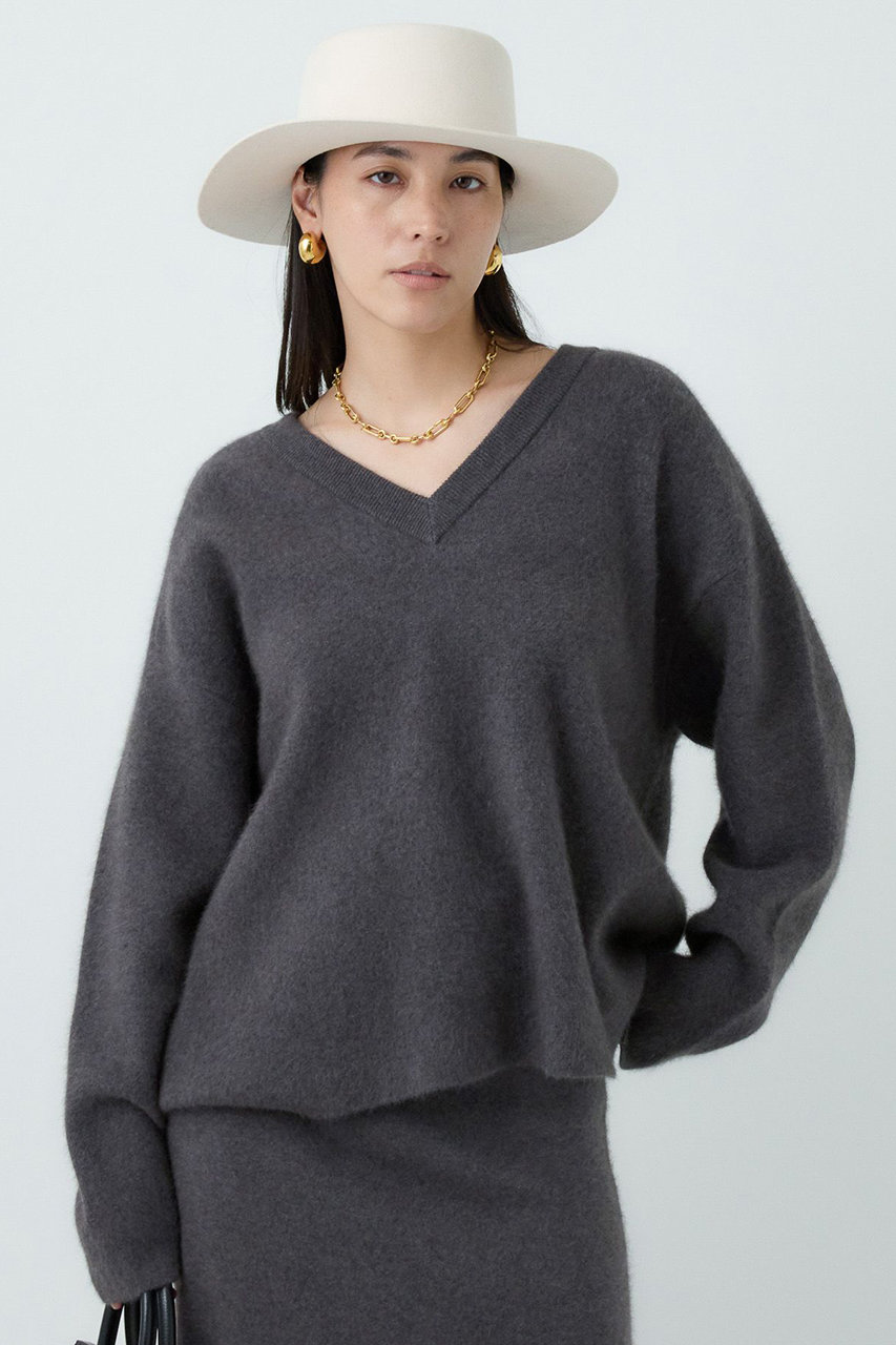 Chaos(カオス)｜リネーレリバーニットプルオーバー/モカグレー の通販