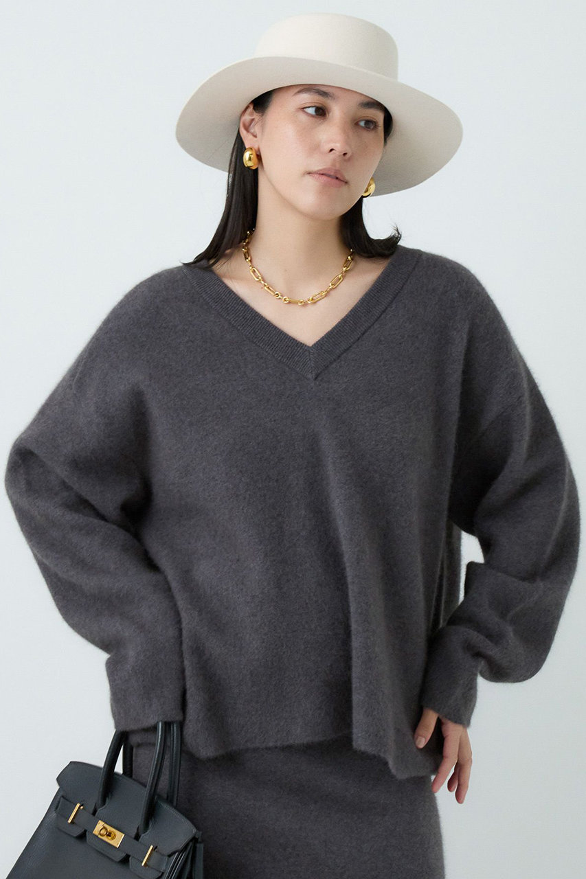 Chaos(カオス)｜リネーレリバーニットプルオーバー/モカグレー の通販