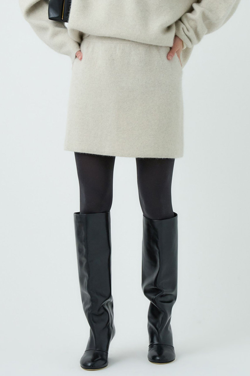 Chaos リネーレリバーミニスカート (ベージュ, F) カオス ELLE SHOP