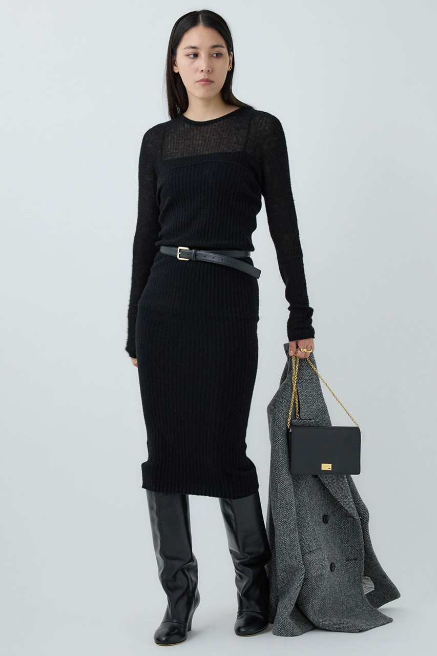 Chaos(カオス)｜フロットニットスカート/ブラック の通販｜ELLESHOP