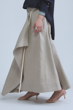 カオス/Chaosの【予約販売】リネンヘリンボンスカート(110700/110703)