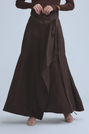 カオス/Chaosの【予約販売】リネンヘリンボンスカート(110700/110703)