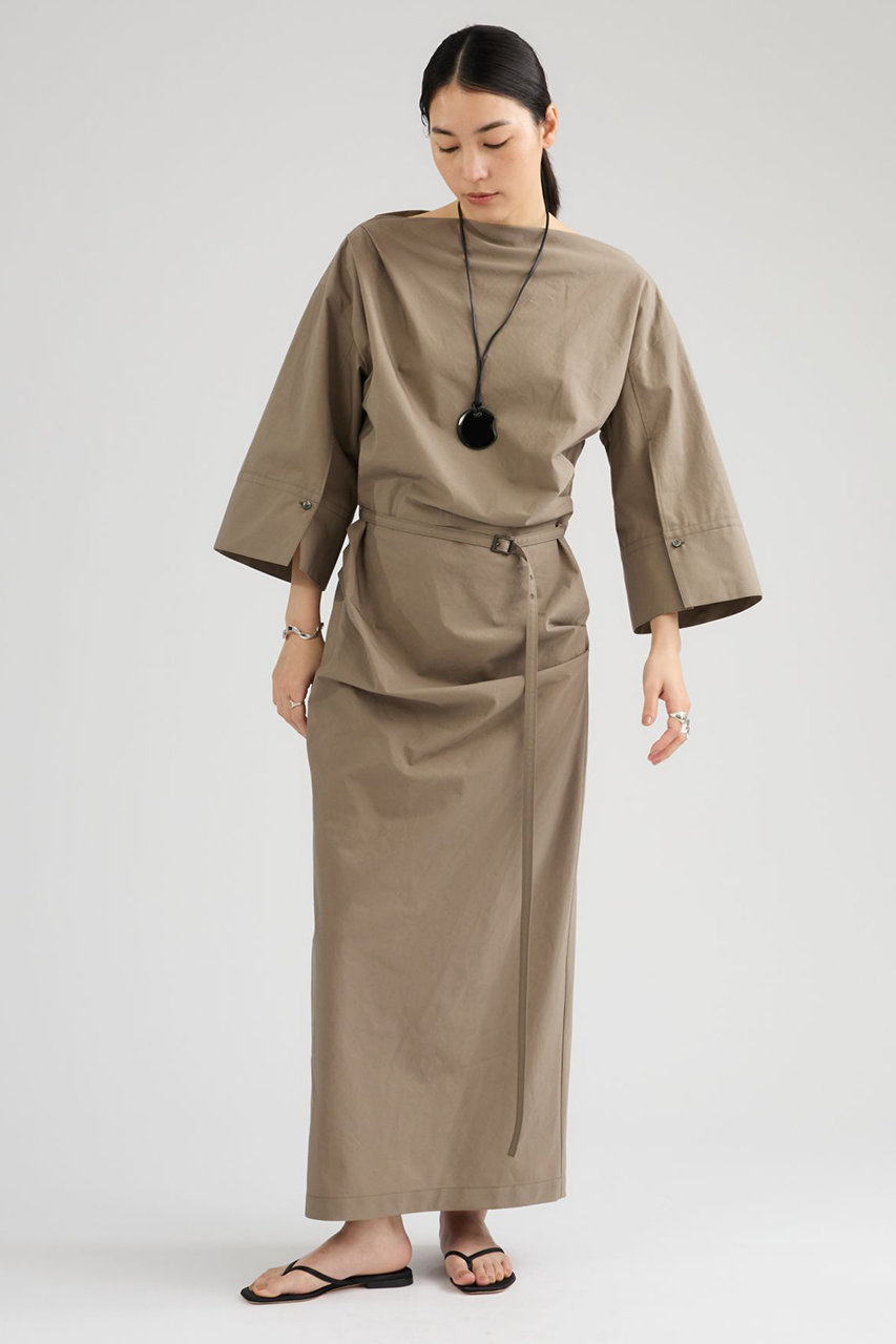 カオス/Chaosの【予約販売】プレコットンシャツワンピース(アッシュカーキ/659144)