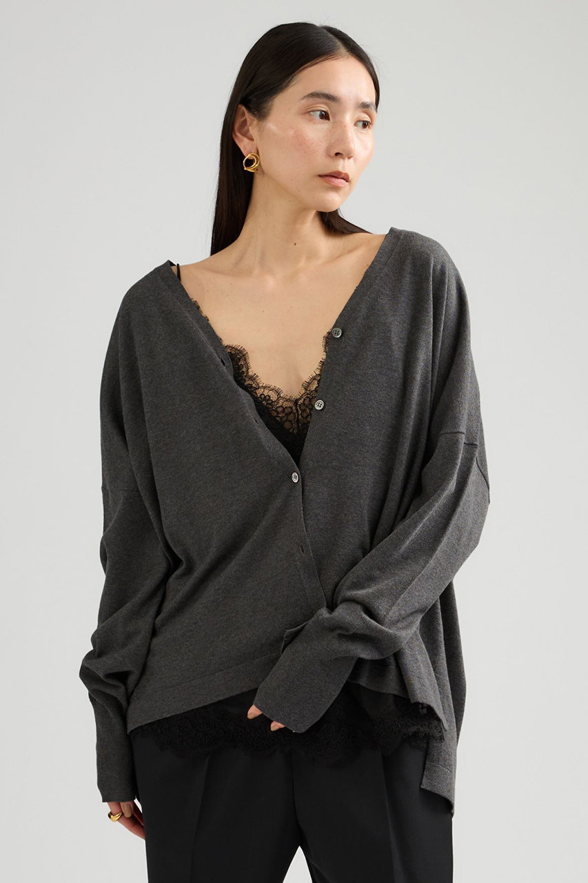 カオス/Chaosの【予約販売】チュルリーニットカーディガン(チャコール/668876)