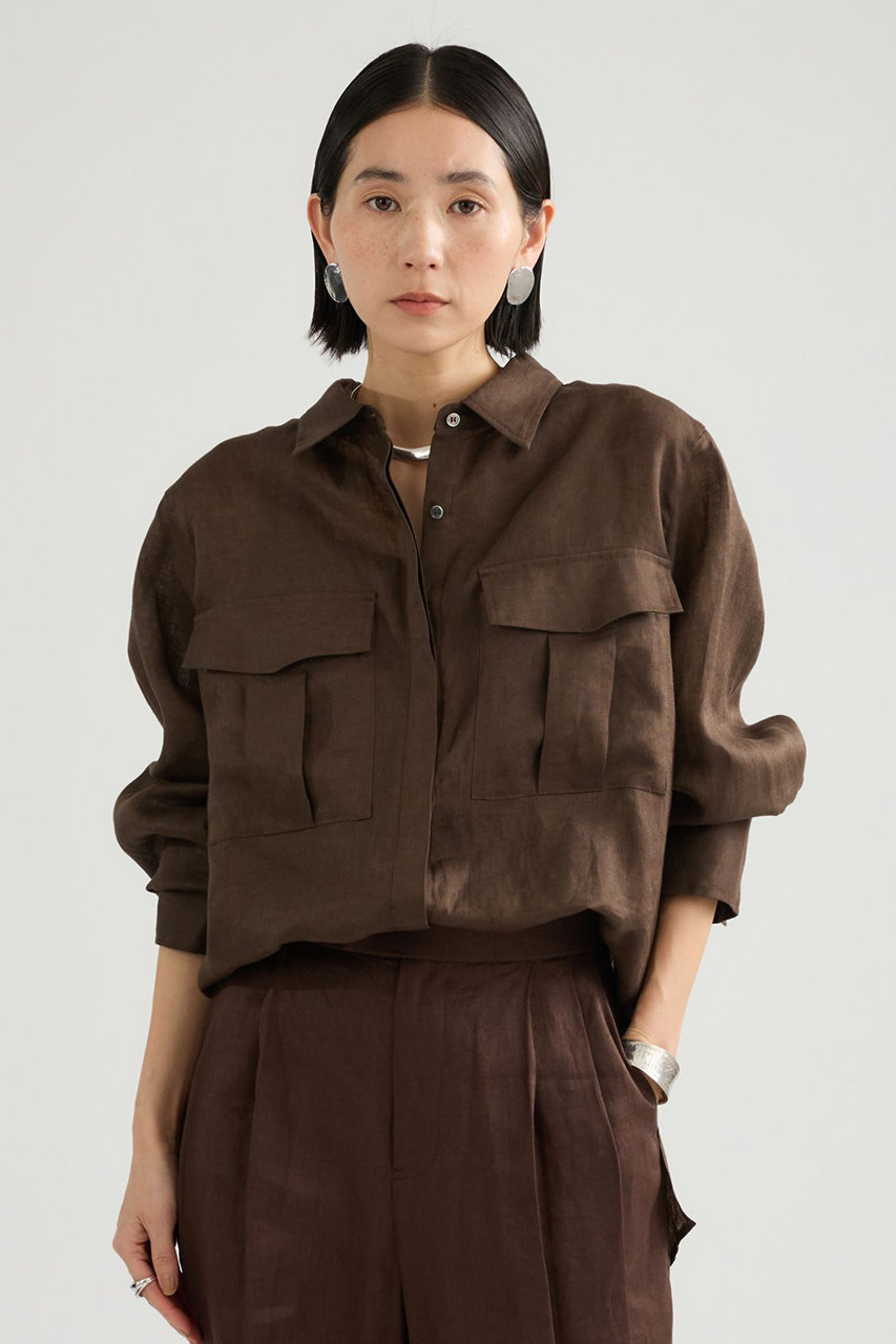 カオス/Chaosの【予約販売】ミュラリネンシャツ(ダークブラウン/672566)
