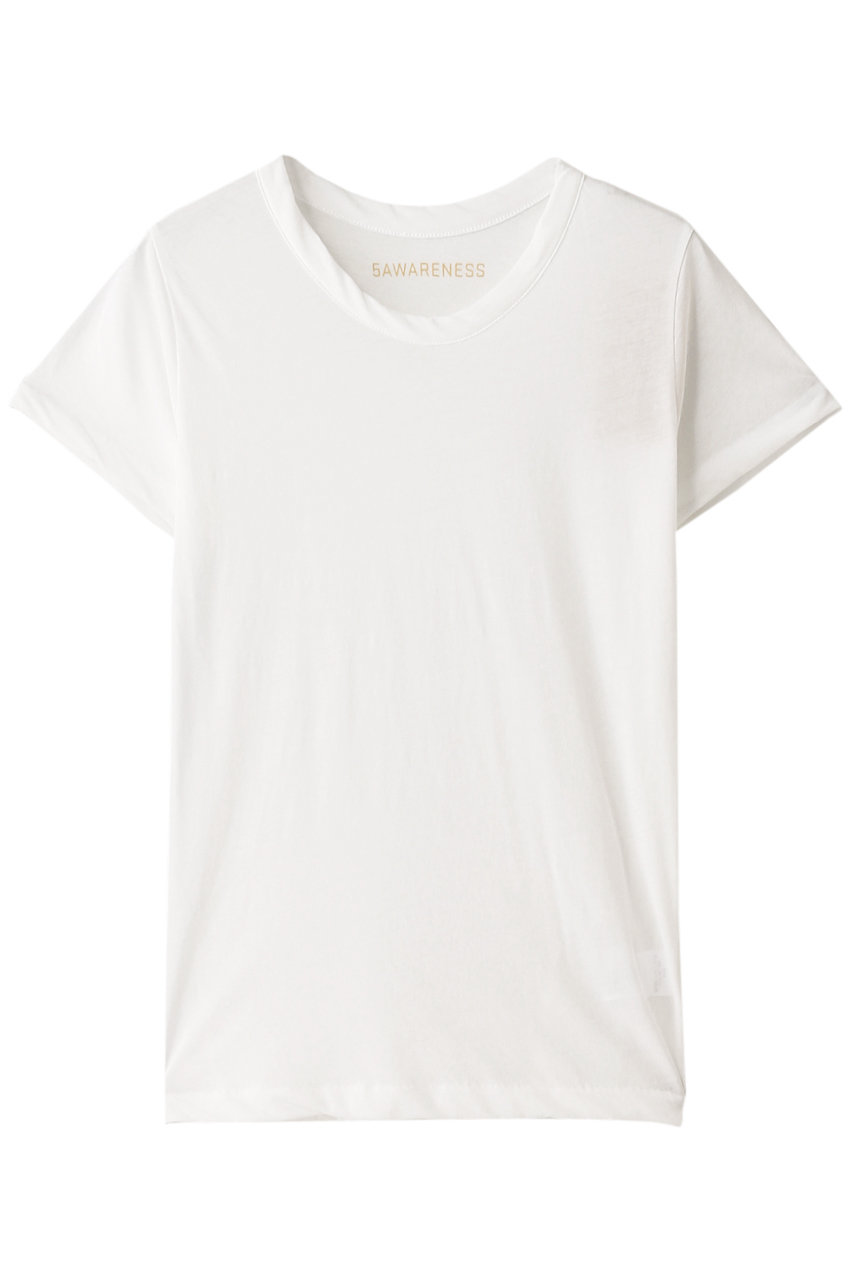 ＜ELLE SHOP＞ Curensology 5AWショートSLTシャツ (ホワイト F) カレンソロジー ELLE SHOP