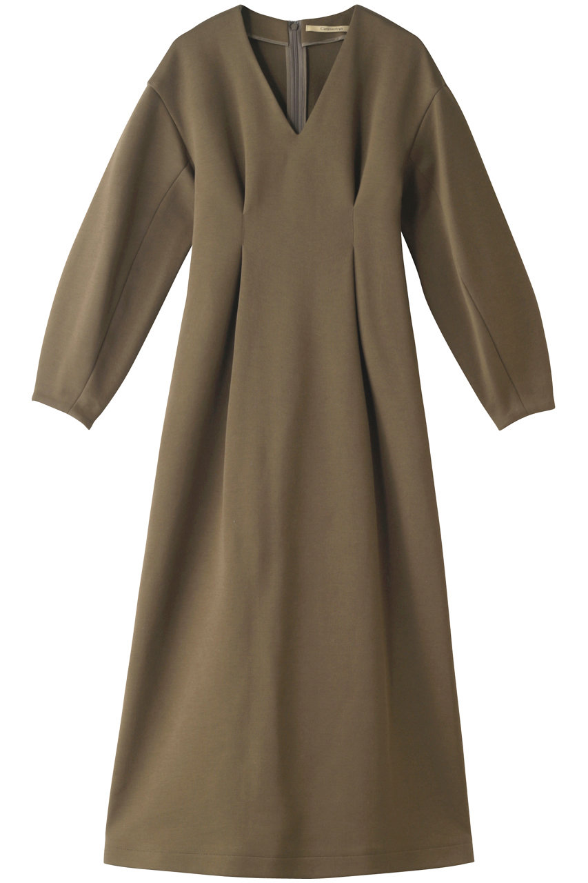 Curensology カレンソロジー ダンボールニットワンピース カーキ の通販 Elleshop エル ショップ