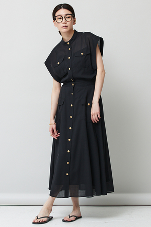 ウールメタルボタンスカート