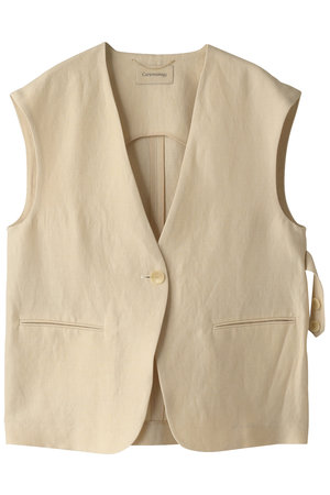 CLウールリネンベスト