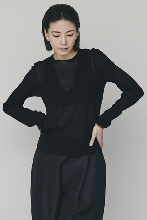 カレンソロジー/Curensologyのコットンチュールブラウス(110400/110403)