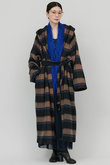 ブランケットチェックコート