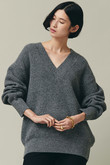 ウールカシミヤVネックアゼニットプルオーバー