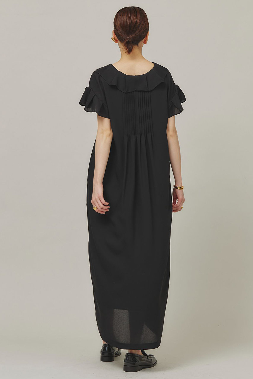 Curensology(カレンソロジー)｜ラッフルカラーコクーンワンピース  