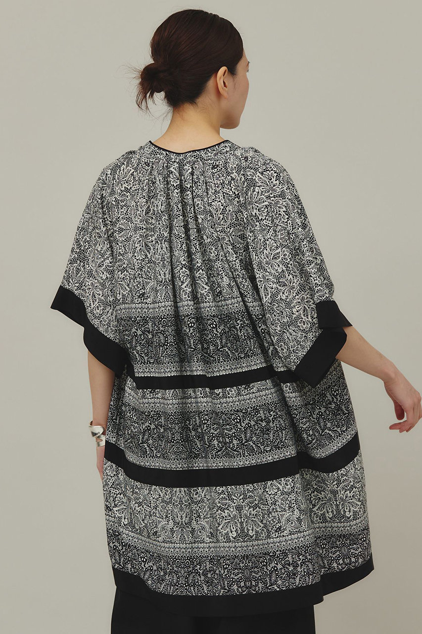 Curensology(カレンソロジー)｜レースペイズリーブラウス/ブラック の  