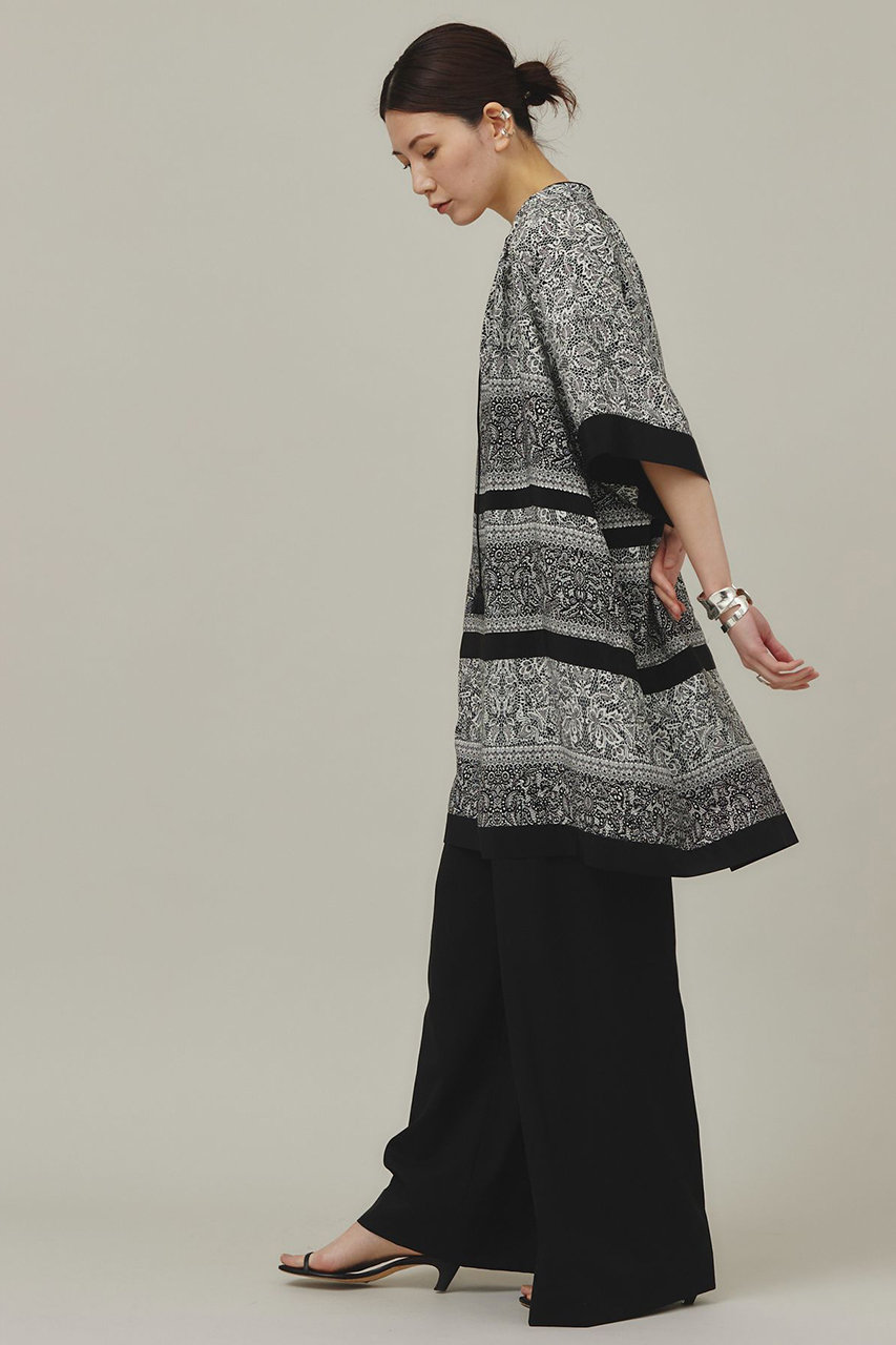 Curensology(カレンソロジー)｜レースペイズリーブラウス/ブラック の  