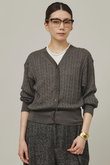 ウールリネンVネックニットカーディガン