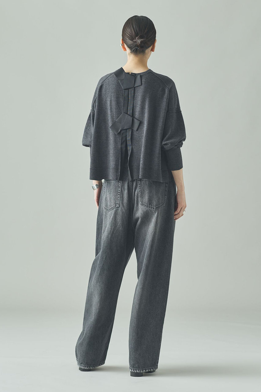 Curensology ファインウールバックリボンプルオーバー現行品美品 Curensology(カレンソロジー)｜ファインウールバックリボンプル