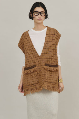 カレンソロジー/Curensologyのツイーディフリンジニットベスト(110800/110806)