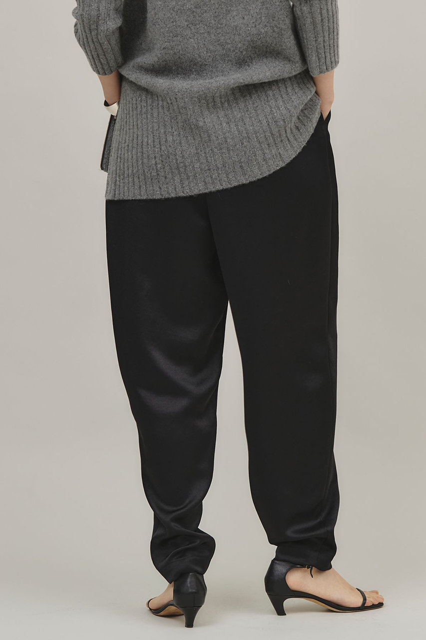 カレンソロジー ダブルサテンタックパンツ Curensology(カレンソロジー)｜ダブルサテンタックパンツ/ブラック の