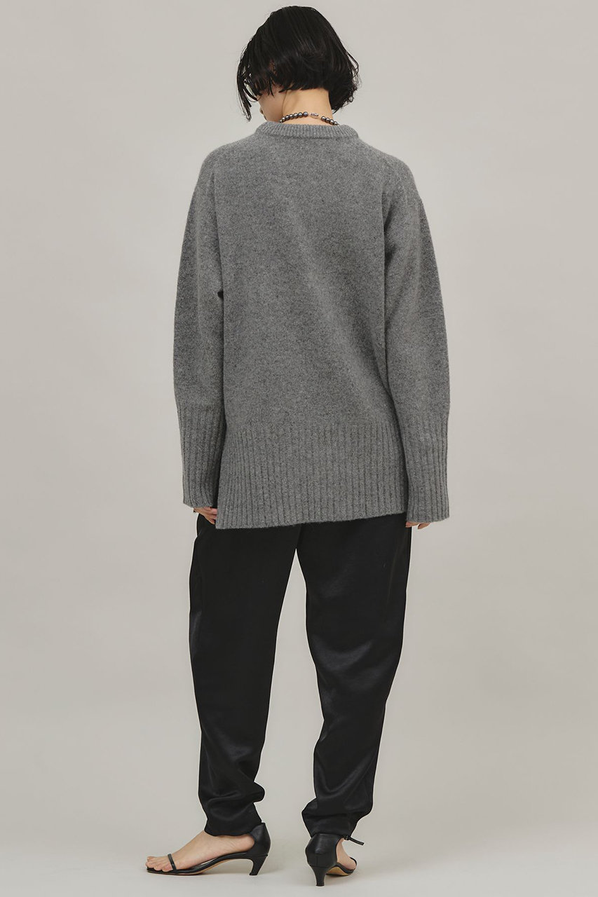 Curensology(カレンソロジー)｜ダブルサテンタックパンツ/ブラック の