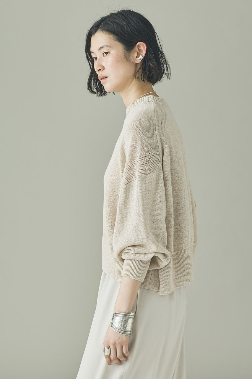 美品【Curensology】ウールリネンキャミニット Curensology(カレンソロジー)｜リネンテープヤーンニットプルオーバー