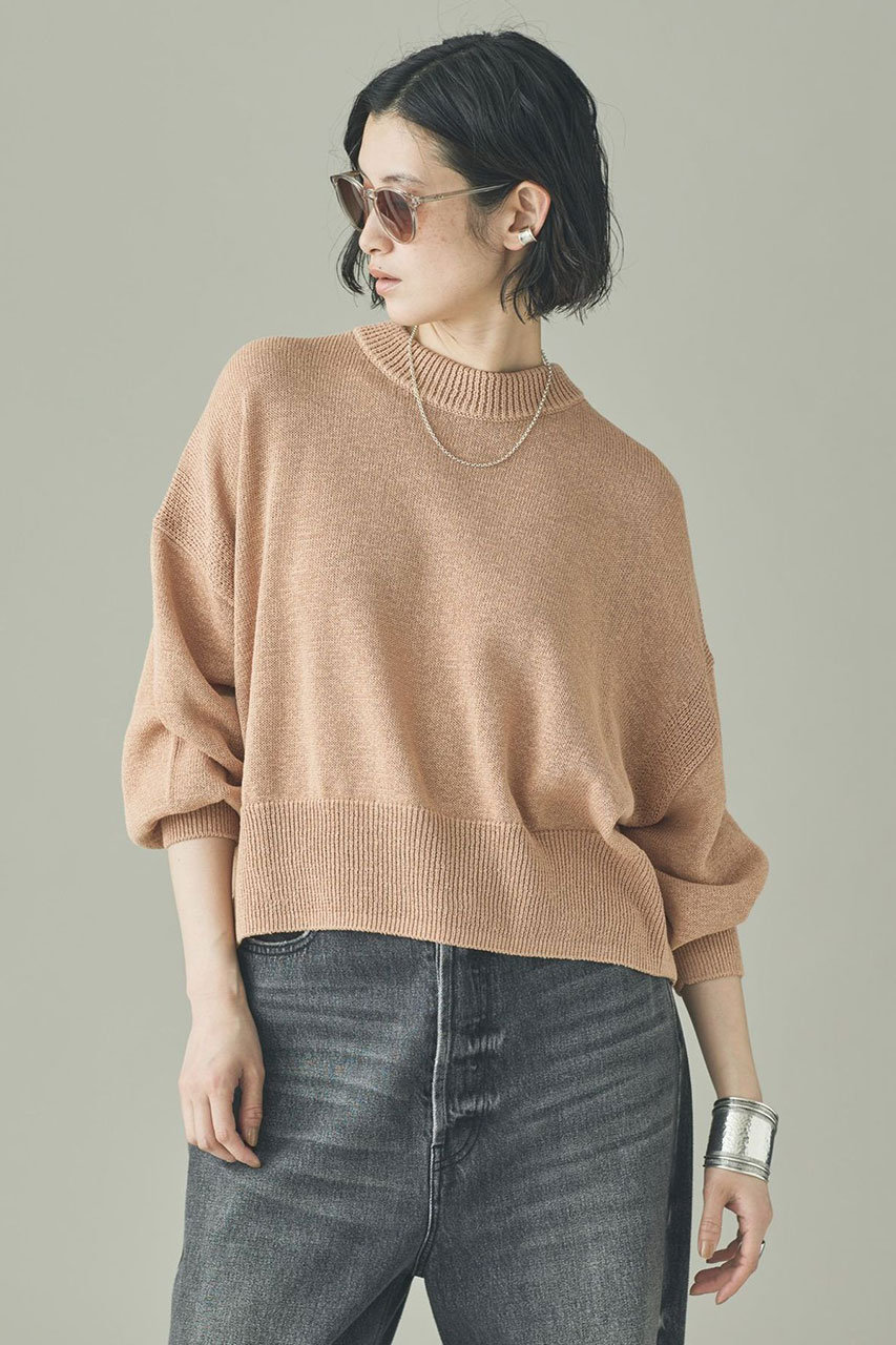 カレンソロジー/Curensologyのリネンテープヤーンニットプルオーバー(ピンク/310288)