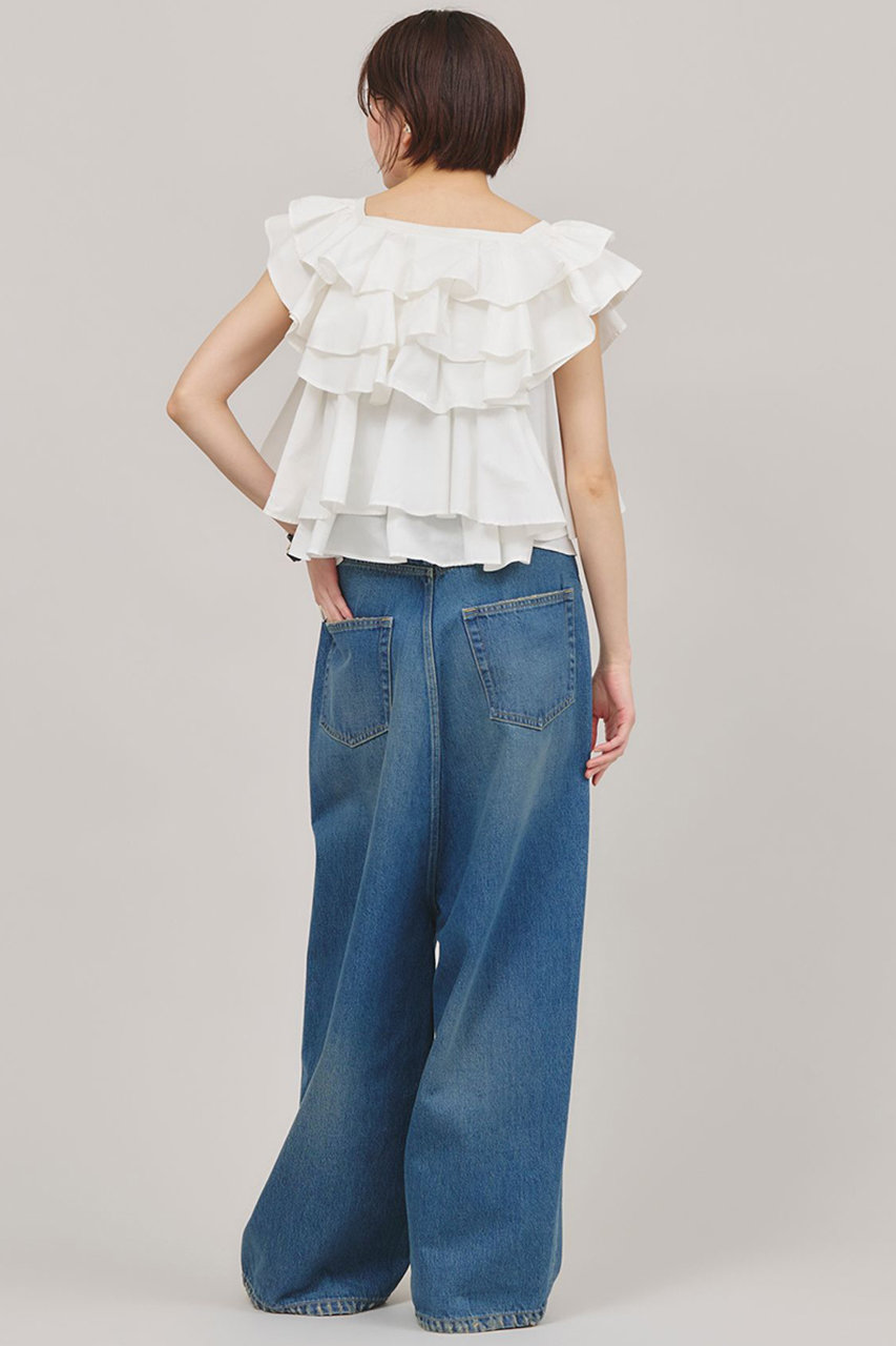 ポプリンラッフルブラウス Curensology｜ポプリンラッフルブラウス | Rakuten Fashion(楽天
