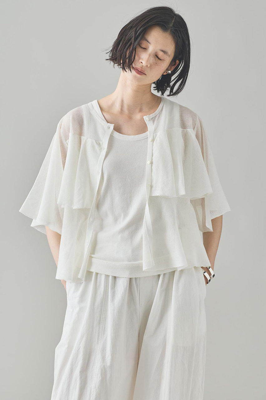 Curensology◆2wayプルオーバー/長袖Tシャツ/FREE/コットン/ホワイト/無地/CL406137ER-00 Curensology(カレンソロジー)｜サーマル2WAYプルオーバー