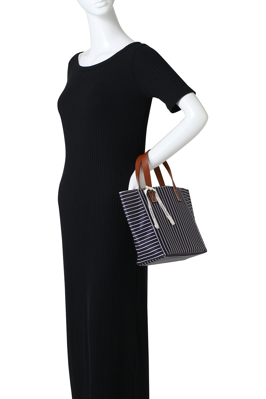 Curensology(カレンソロジー)｜CSGストライプPVCバッグ/ネイビー の