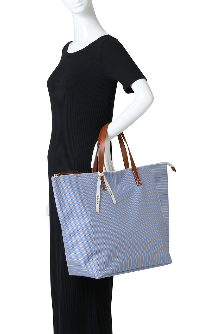 Curensology(カレンソロジー)｜CSGストライプPVCバッグL/サックス の